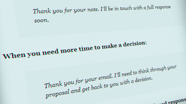 Great Generic Canned Business Email Responses