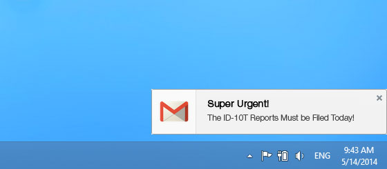 Important Email Desktop Notifications
